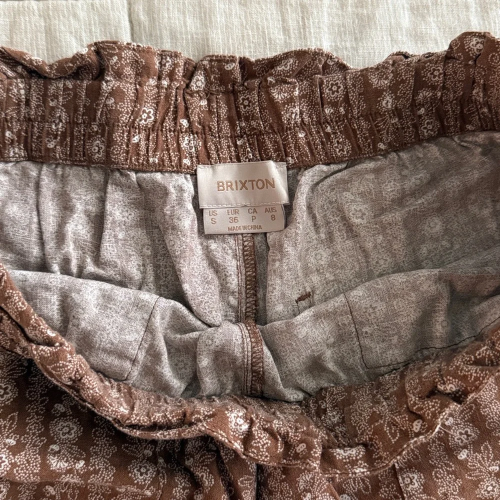 Brixton Brown Patterned Shorts - Picture 2 of 3